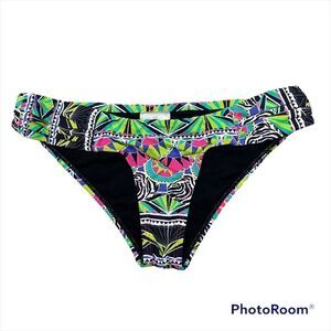 Ondademar brand Bright Print Bikini Bottom Size XS Multicolor